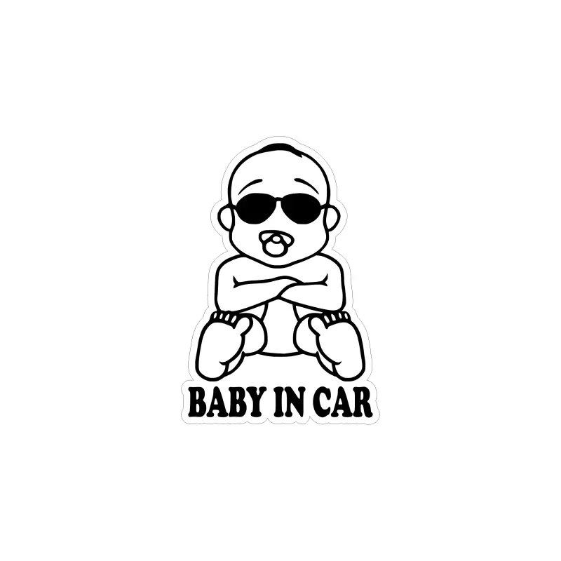 Baby in car, autocolant, dimensiune 100x70 mm, model 061